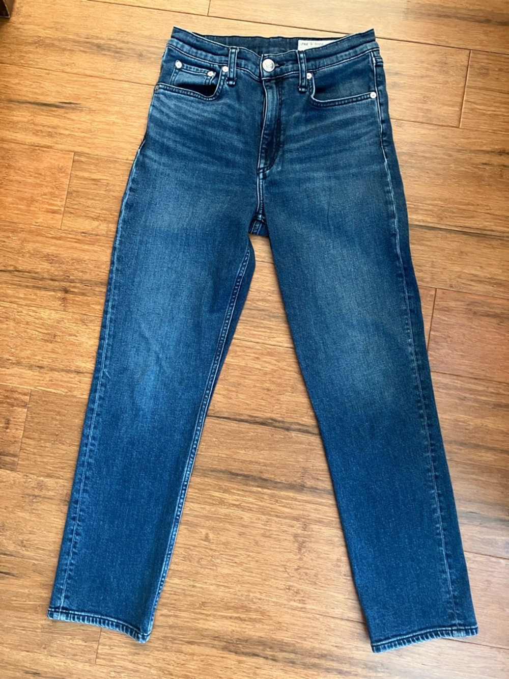 rag & bone Wren High Rise Slim Straight Jeans size 26 Blue Wash